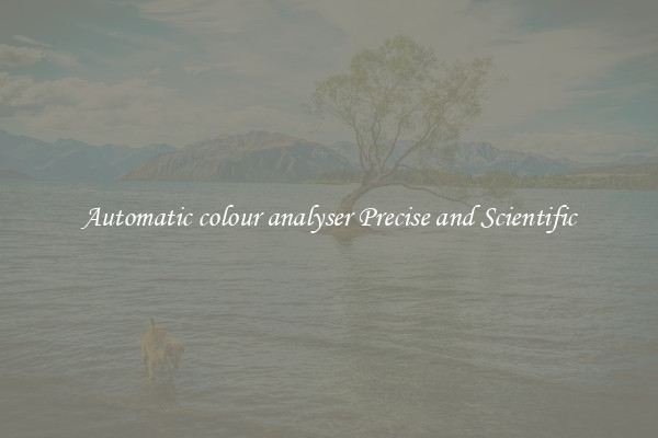 Automatic colour analyser Precise and Scientific