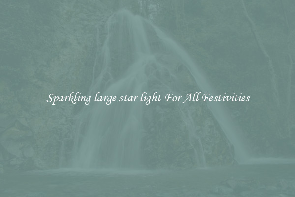 Sparkling large star light For All Festivities