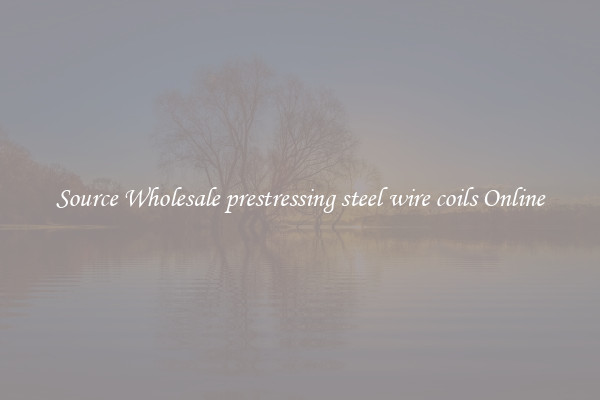 Source Wholesale prestressing steel wire coils Online