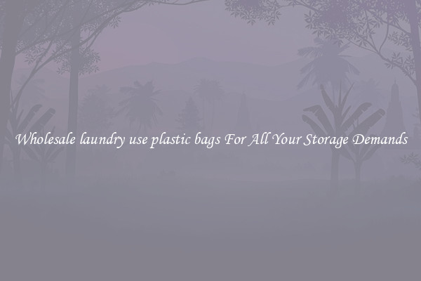 Wholesale laundry use plastic bags For All Your Storage Demands