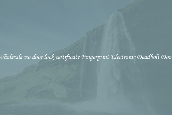 Wholesale iso door lock certificate Fingerprint Electronic Deadbolt Door 