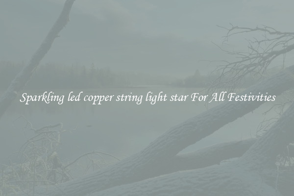 Sparkling led copper string light star For All Festivities