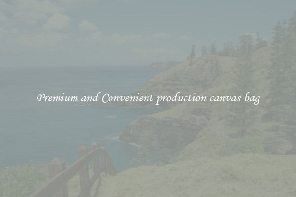Premium and Convenient production canvas bag