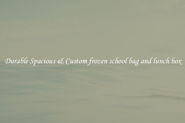 Durable Spacious & Custom frozen school bag and lunch box