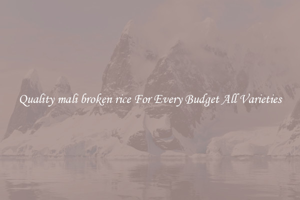 Quality mali broken rice For Every Budget All Varieties