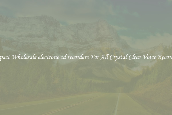 Compact Wholesale electrone cd recorders For All Crystal Clear Voice Recordings