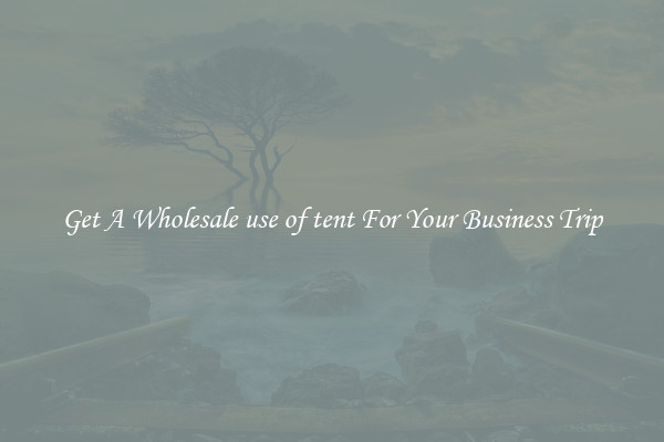 Get A Wholesale use of tent For Your Business Trip