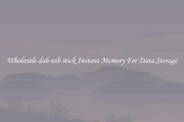 Wholesale dab usb stick Instant Memory For Data Storage