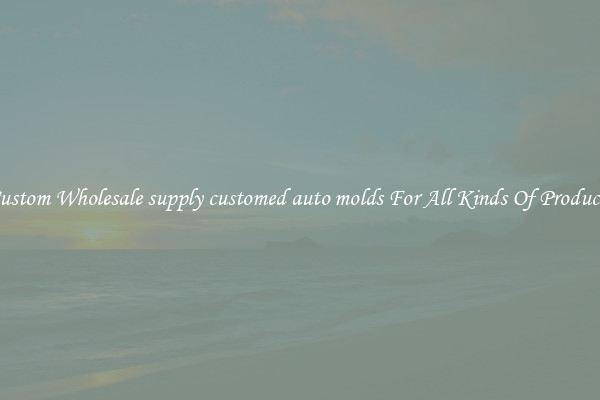 Custom Wholesale supply customed auto molds For All Kinds Of Products